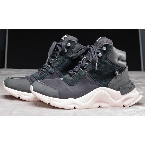 Sorel Kinetic RNEGD Conquest Black Pink Sneaker Waterproof Boots Womens Size 10 - Picture 10 of 16